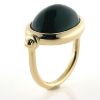 Billede af Ring med grøn agat  18*13 mm. 14 kt.