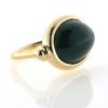 Billede af Ring med grøn agat  18*13 mm. 14 kt.