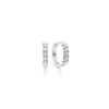 Billede af Mads Z "Crown Alliance" ørecreol 14 kt. hvid guld. m. 2x5 á 0,04 ct. W.SI