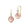 Billede af Julie Sandlau Prime Dusty Rose øreringe forgyldt sølv med rosa krystal