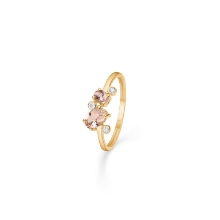 Billede af Mads Z ring 14 kt. "Siena" m. morganit + 0,05 ct. W.SI str. 58