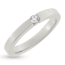 Billede af Allia. ring 14 kt. hvg. 1* 0,08 w/vs.