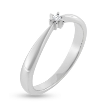 Billede af Ring brillant 0,03 w/vs 14 kt. hvg. 585 Billede af Ring brillant 0,03 w/vs 14 kt. hvg. 585