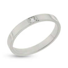 Billede af Alliancering brillant 0,02 ct.  w/vs. 14 kt. hvidguld
