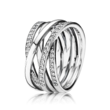 Billede af Pandora ring sølv, cubic zirconia, str. 48