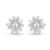 Billede af Ørestikker "Pearly Flowers" 925s sølv