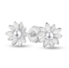 Billede af Ørestikker "Pearly Flowers" 925s sølv