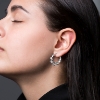 Billede af Jane Kønig Small Curly Hoop ørering sølv (1stk)