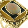 Billede af Ring opal og akvamarinen + emalje 14 kt.