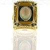 Billede af Ring opal og akvamarinen + emalje 14 kt.