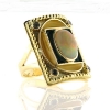 Billede af Ring opal og akvamarinen + emalje 14 kt.