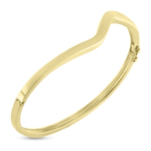 Billede af Armring med chener & lås, bølget overdel, 14 kt. facon + 16,6 gr.