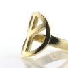 Billede af Ring, fredstegn (peace tegn) dia. 19 mm. 925s (forgyldning vil blive slidt af ved dagligt brug !)