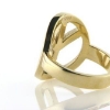 Billede af Ring, fredstegn (peace tegn) dia. 19 mm. 925s (forgyldning vil blive slidt af ved dagligt brug !)