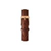 Billede af Daniel Wellington Classic St Mawes læderrem brun 14 mm rosaforgyldt stål