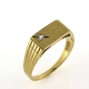 Billede af Herrering m. syn. sten 2½ mm. 8 kt.