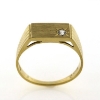 Billede af Herrering m. syn. sten 2½ mm. 8 kt.