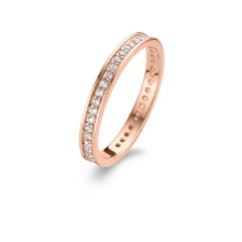 Billede af Spirit Icons ring Chick sølv rosaforgyldt blank cz str 48