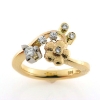 Billede af Ring unika, hyldeblomst og brillanter 14 kt.