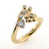 Billede af Ring unika, hyldeblomst og brillanter 14 kt.