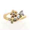 Billede af Ring unika, hyldeblomst og brillanter 14 kt.
