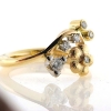 Billede af Ring unika, hyldeblomst og brillanter 14 kt.