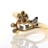 Billede af Ring unika, hyldeblomst og brillanter 14 kt.