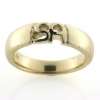 Billede af Herrering udsavet monogram 2 bogstaver