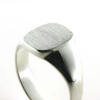 Billede af Herrering massiv plade antik facon 14*12 mm. 925 s.