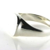 Billede af Herrering massiv plade antik facon 14*12 mm. 925 s.