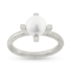 Billede af Ring perle, 4 grabber, fv. kult. perle 7½-8 mm. 925s
