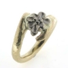 Billede af Masssiv 14 kt. ring med hvidguld