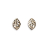 Billede af By Birdie Beech Autumn Gold ørestikkere sort rhodineret sølv og 14kt 11mm