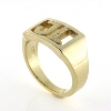 Billede af Ring med plade og udsavet monogram 14 kt.