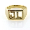 Billede af Ring med plade og udsavet monogram 14 kt.