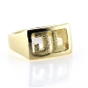 Billede af Ring med plade og udsavet monogram 14 kt.