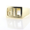 Billede af Ring med plade og udsavet monogram 14 kt.