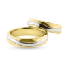 Billede af Vielses & Forlovelses ringe 8 kt. gul med sølv i rille