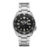 Billede af Seiko 5 Sports automatic herreur stål lænke sort urskive 42,5mm mineralglas 100m