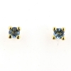Billede af Ørestik akvamarin, 4 grab. fatning, 2* 4,0 mm. (ca. a 0,20 ct.) 14 kt. 
