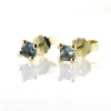 Billede af Ørestik akvamarin, 4 grab. fatning, 2* 4,0 mm. (ca. a 0,20 ct.) 14 kt. 