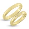 Billede af Vielses & Forlovelses ringe, 5* 0,005 w/vs. i damering, 14 kt.