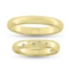 Billede af Vielses & Forlovelses ringe, 5* 0,005 w/vs. i damering, 14 kt.