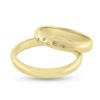 Billede af Vielses & Forlovelses ringe, 5* 0,005 w/vs. i damering, 14 kt.