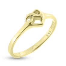 Billede af Ring "Cuddling Heart" 14 kt facon 2,0 gr. (prisen er excl. guld)