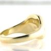 Billede af Herrering massiv lukket bund, plade antik facon, udsavet monogram 14 kt.