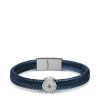 Billede af Bering Arctic Symphony blå læderarmbånd poleret stål (180-200mm)