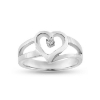 Billede af Ring åbent hjerte, syn. zirk. 925s (hjertering)