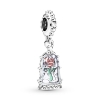 Billede af *Pandora DISNEY charm Skønheden og Udyret fortryllet rose sølv