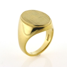 Billede af Ring oval plade, lille kant, Signetring 8 kt. fac. 13,9 gr. (prisen er excl. guld)